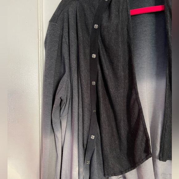 Anthropologie Grey Dip-Dye Cardigan - Picture 2 of 6